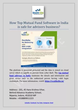 how top mutual fund software in india is safe