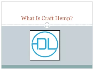 What Is Craft Hemp