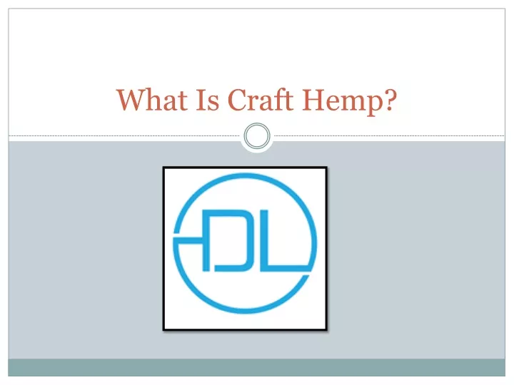 what is craft hemp