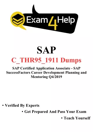 SAP C_THR95_1911 Dumps PDF~ Secret Of Success