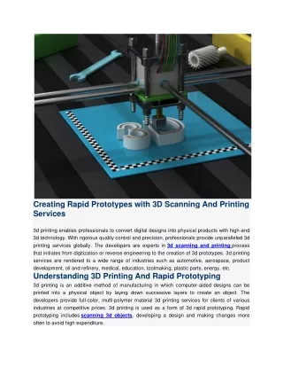 creating rapid prototypes with 3d scanning