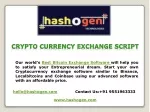 Bitcoin Exchange Script hashogen - slide 1