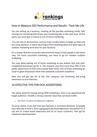 how to measure seo performance and results