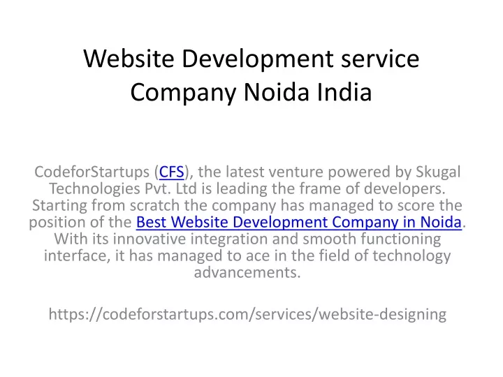website development service company noida india