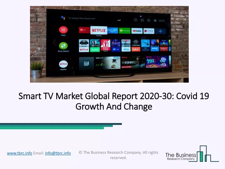 smart tv market global report 2020 30 covid 19 growth and change