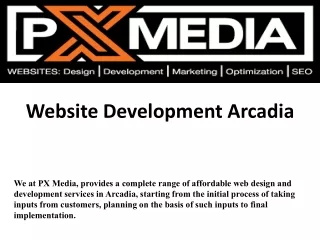 website development arcadia