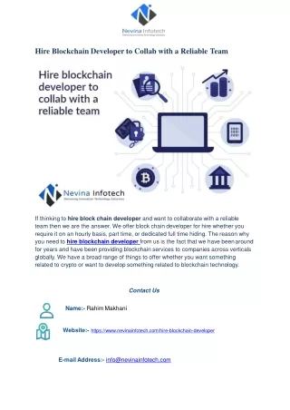 hire blockchain developer to collab with