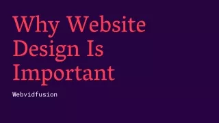 Why Website Design Is Important