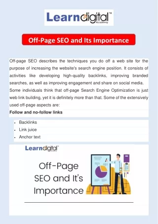 off page seo and its importance