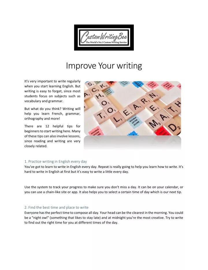 improve your writing
