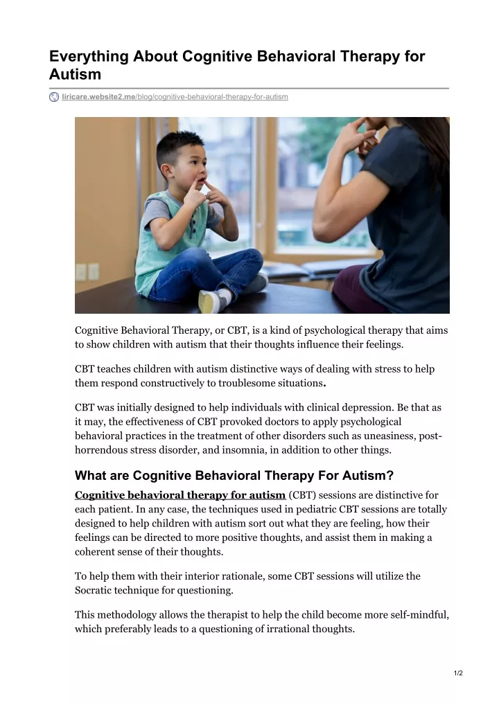 everything about cognitive behavioral therapy