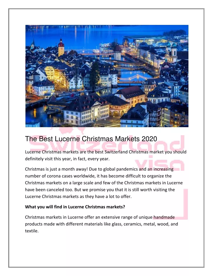 the best lucerne christmas markets 2020