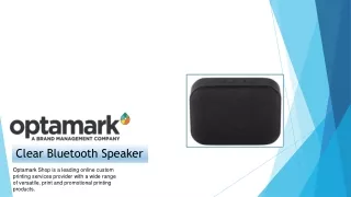 Custom Loud 'N Clear Bluetooth Speaker - Optamark