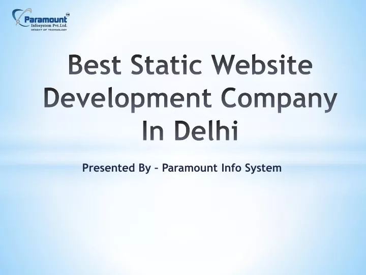 best static w ebsite d evelopment company in delhi