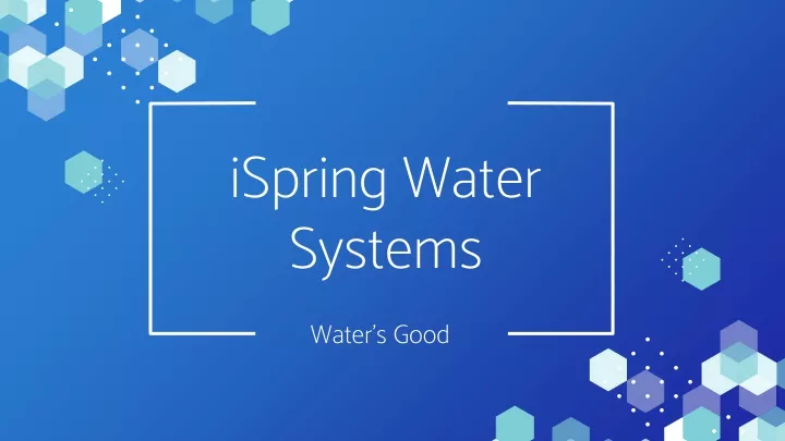 ispring water systems
