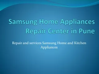 Samsung Home Appliance Repair Center in Pune