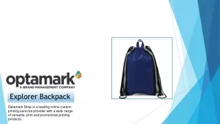 Custom Magellan Explorer Backpack - Optamark