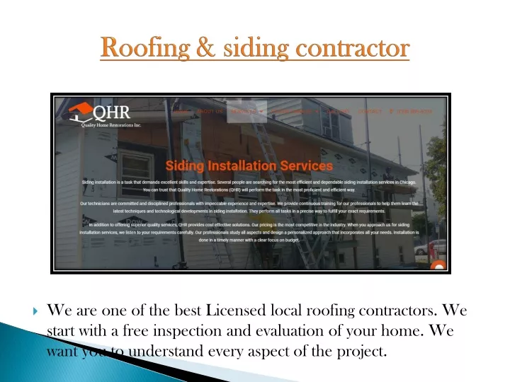 roofing siding contractor