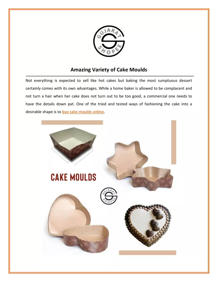 amazing variety of cake moulds
