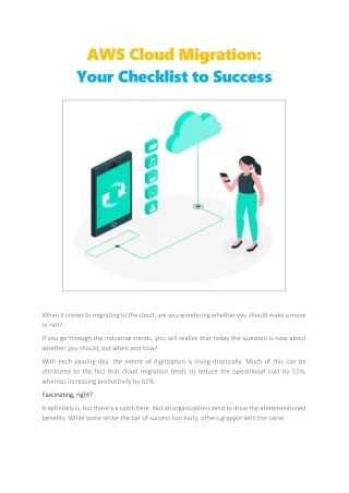 aws cloud migration your checklist to success