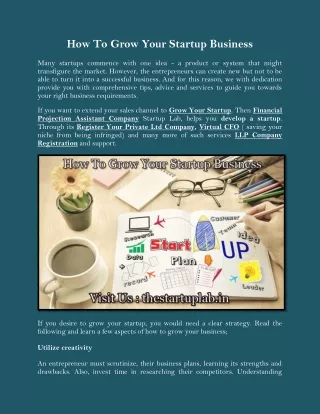 how to grow your startup business