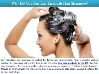 Why Do You Buy Lief Essentials Hair Shampoo?