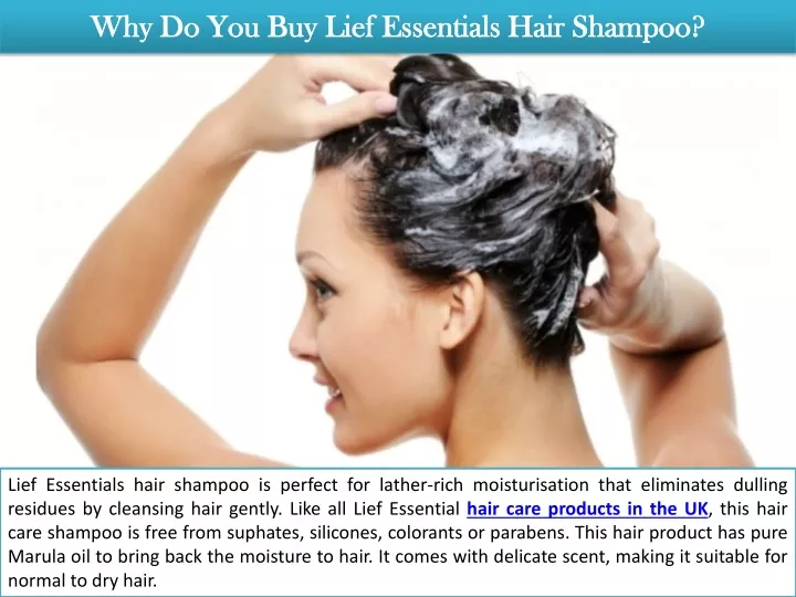 why do you buy lief essentials hair shampoo