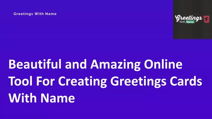 greetings with name