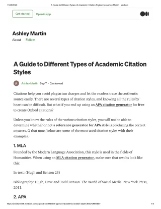 A Guide to Different Types of Academic Citation Styles