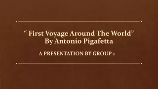 first voyage around the world by antonio pigafetta