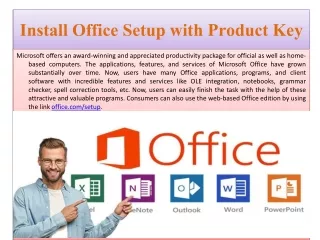 office.com/setup - enter office activate key