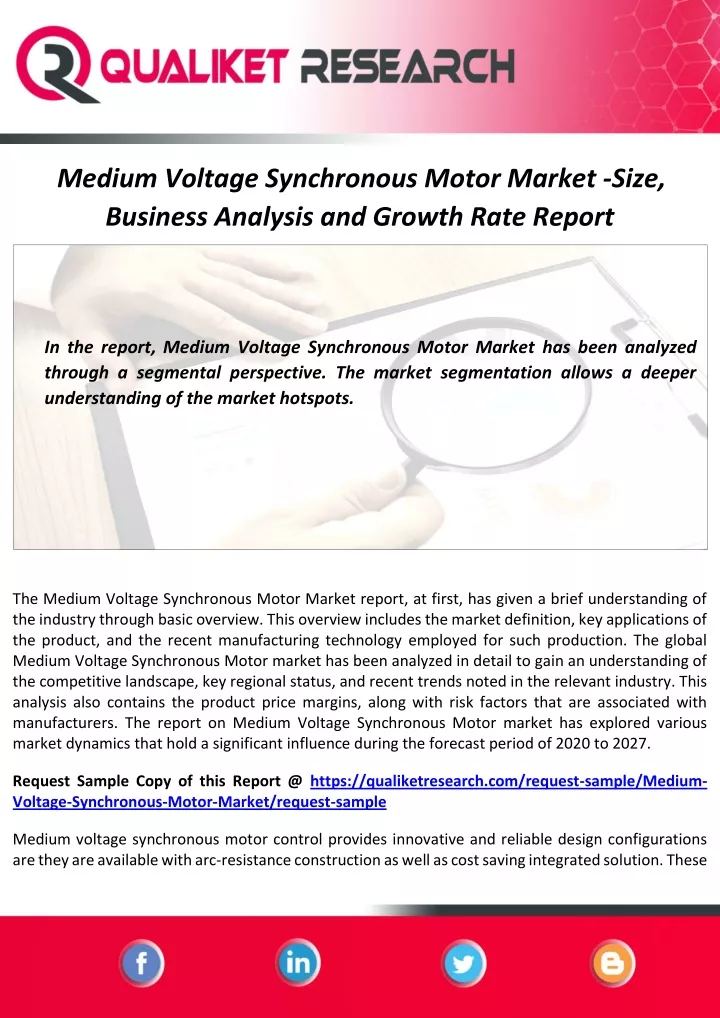medium voltage synchronous motor market size