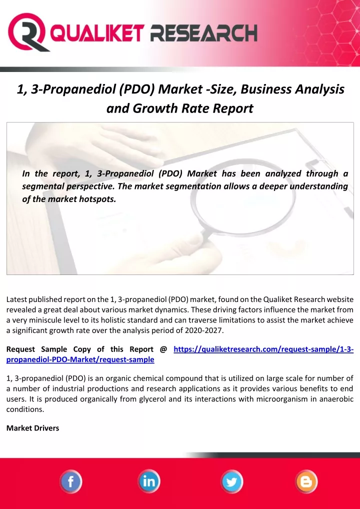 1 3 propanediol pdo market size business analysis