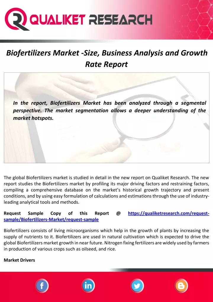 biofertilizers market size business analysis