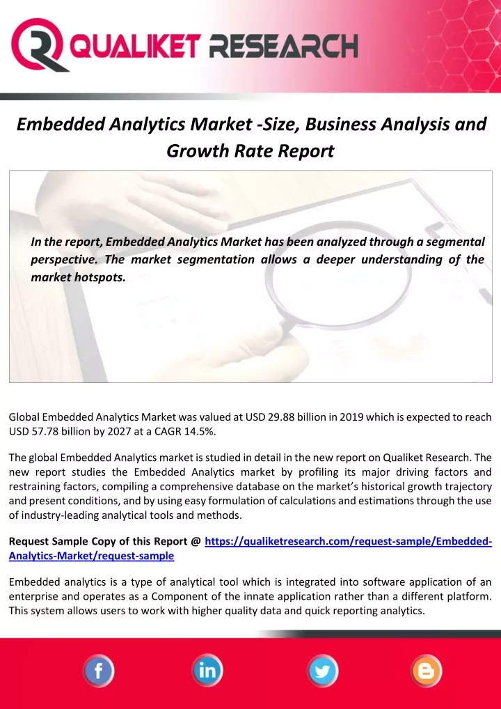 embedded analytics market size business analysis