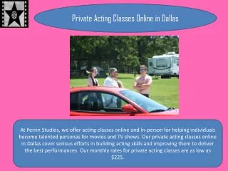 private acting classes online in dallas
