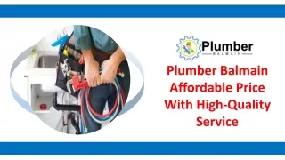 Plumber Balmain Affordable Price With High-Quality Service