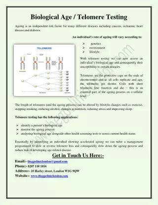 biological age telomere testing