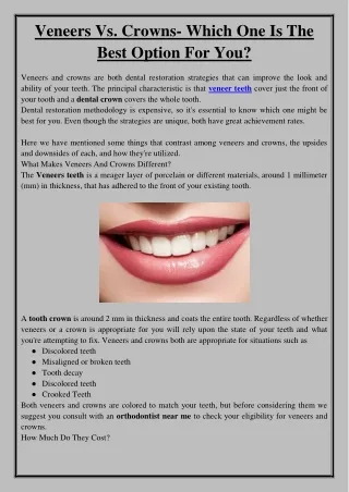 veneers vs crowns which one is the best option