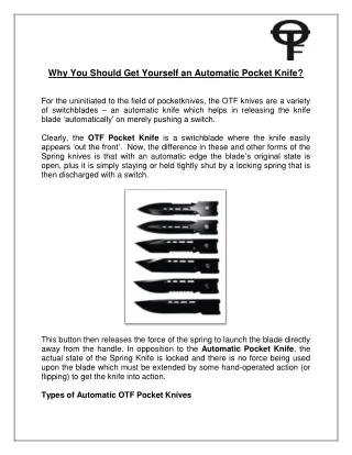why you should get yourself an automatic pocket