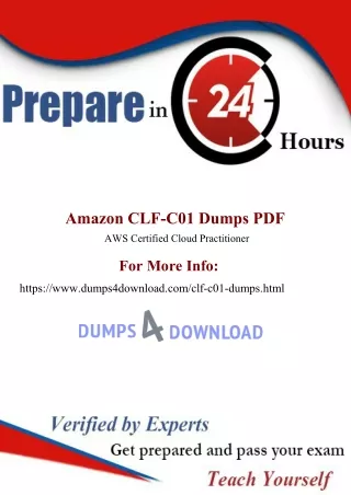 Amazon CLF-C01 Dumps With 90 Day Free Updates By Dumps4Download