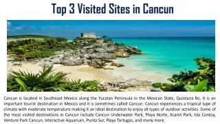 Top 3 Visited Sites in Cancun
