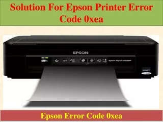 solution for epson printer error code 0xea