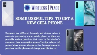Some Useful Tips to Get a New Cell Phone | Wireless Place