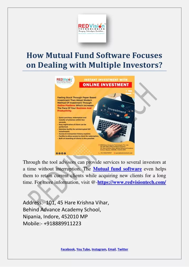 how mutual fund software focuses on dealing with