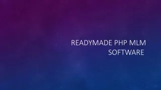 readymade php mlm software