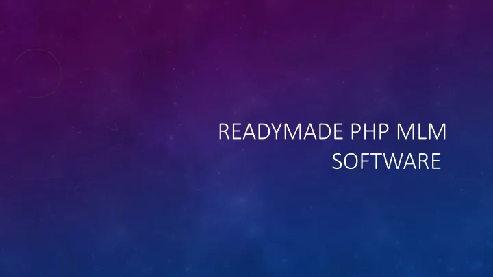 readymade php mlm software