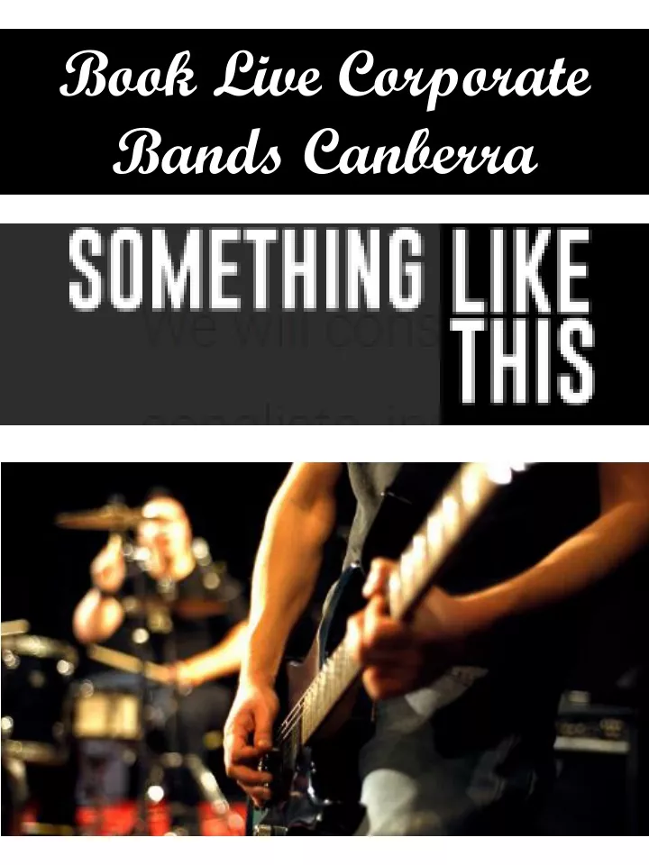 book live corporate bands canberra
