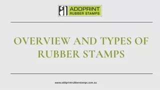 Overview of Company And Types of Rubber Stamps