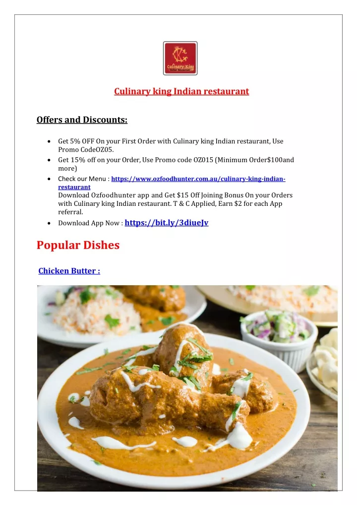 culinary king indian restaurant